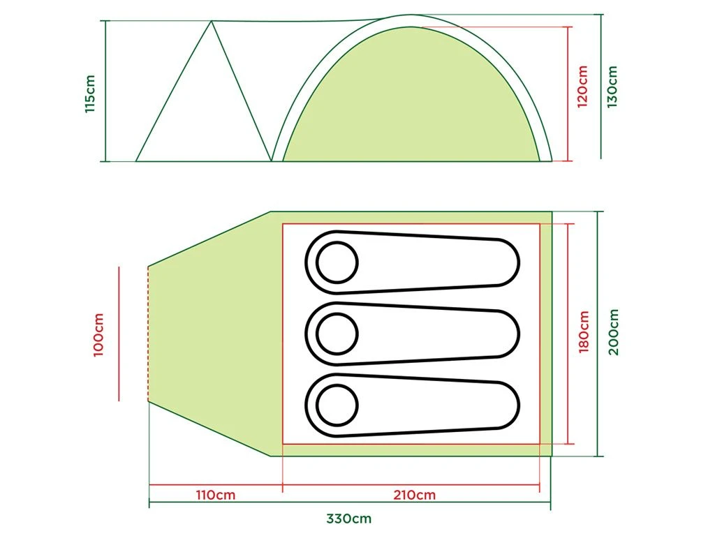 Coleman Darwin 3 Plus Koepeltent 1 Coleman Darwin 3 Plus Koepeltent