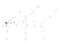 Obelink Voortentframe 28 Mm Linker Hoekstuk -Buitenkampeer Winkel hoekstuk voortentframe 25mm nummer 3 3 2 ecommerce 6740
