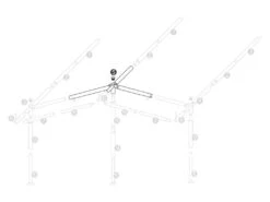 Voortentframe 25mm Middenkruis 5 Voortentframe 25mm Middenkruis -Buitenkampeer Winkel hoekstuk voortentframe 25mm nummer 5 3 2 ecommerce 5202