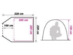 Obelink Shelter 3 CoolDark Koepeltent -Buitenkampeer Winkel obelink shelter 3 cooldark floor plan ecommerce 7d85